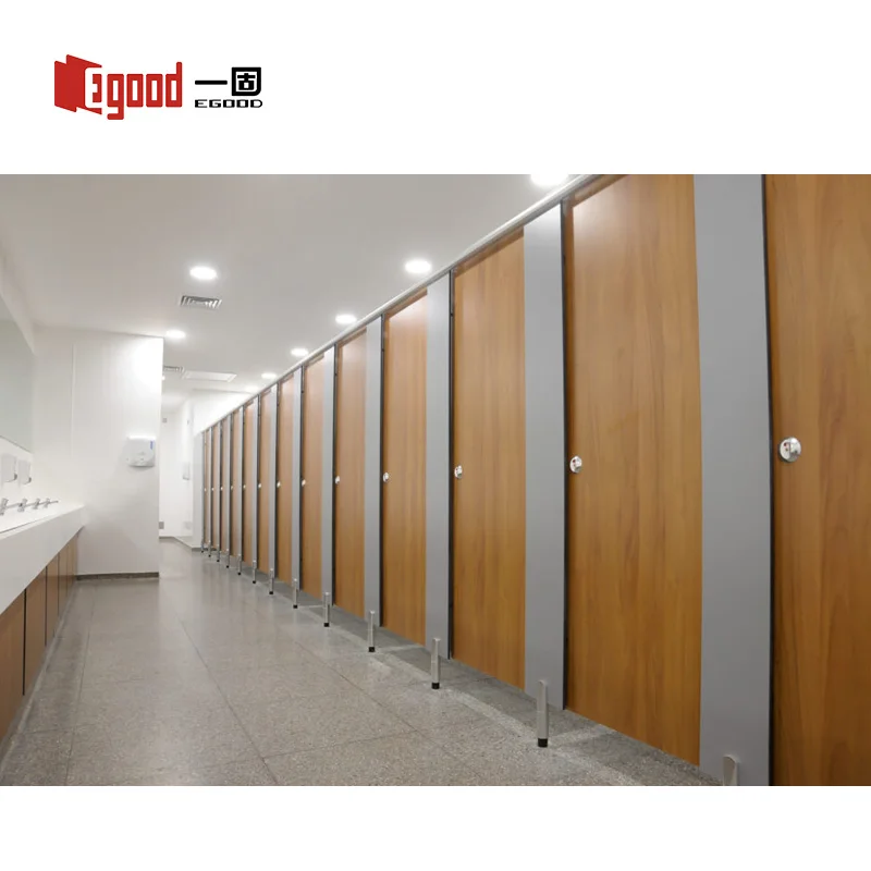 

Waterproof Aluminum Honeycomb Toilet Partition with Stainless Steel Fittings Fireproof HPL Bathroom Cubicle for Commercial Use