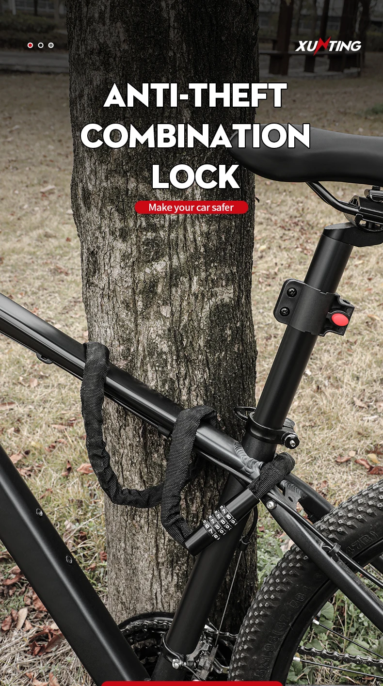 Lucchetto Bici A Combinazione 4 Cifre – Cavo D'Acciaio 1 Metro, Antifurto Per Bici E Moto