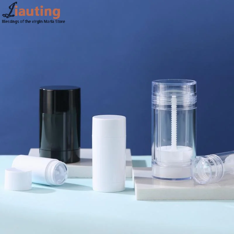 1 Pcs 40/75g Empty Balm Container Refillable Plastic Twist-Up Bottle For DIY Natural Crystal Deodorant Stick Cosmetics Tube