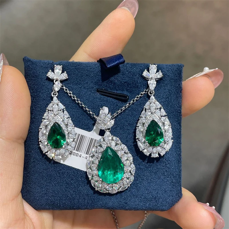 

ZFSILVER Fashion Trendy Classic s925 Silver Cultivated Gem Waterdrop Flower Earrings For Women Accessories Jewelry Gifst E3-0189