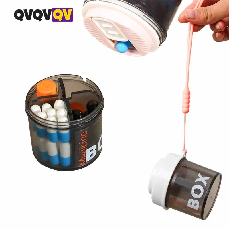

1 шт. органайзер для добавок с 4 отделениями, легко открывающийся диспенсер для таблеток, органайзеры для ежемесячных лекарств и витаминов, бутылки для хранения таблеток