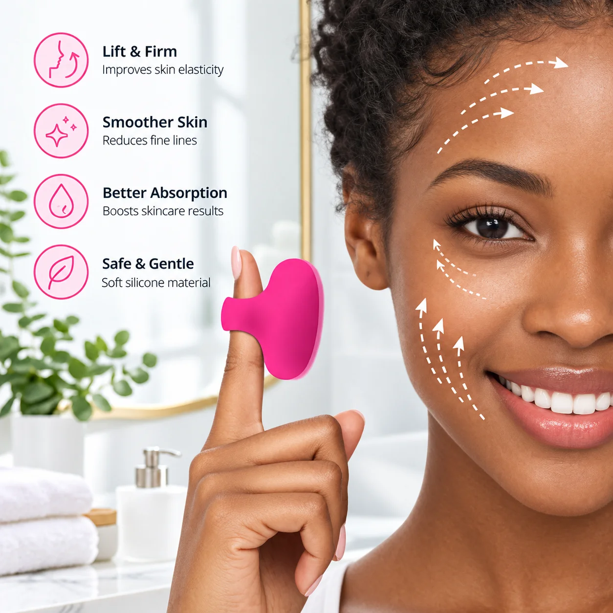 Eye Massager Portable USB Charging Waterproof Pocket Mini Ring Face and Face Eyes Body Relieve Fatigue Facial Skin Care Tools