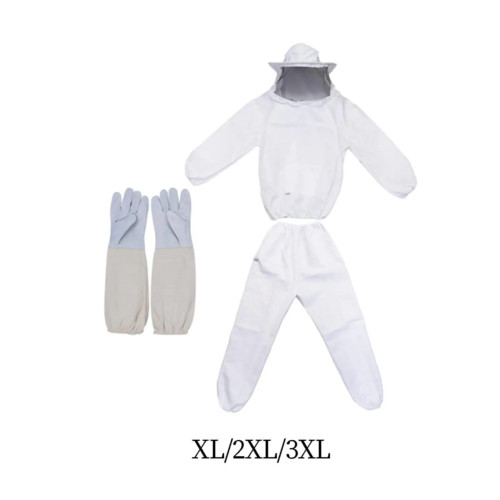 Beekeeping Smock Protective Suit with Hood Bee Suit for Men Women