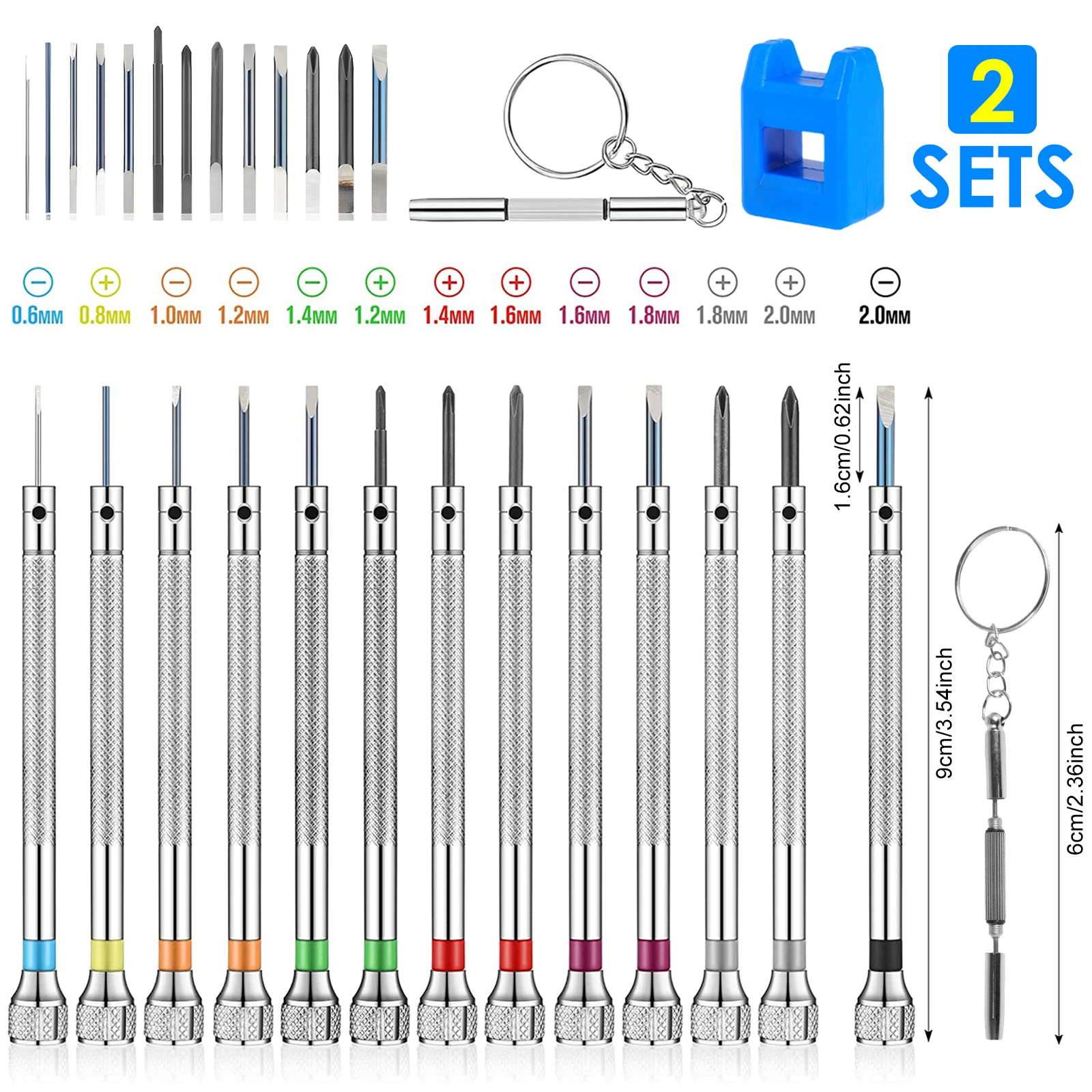 13/26Pcs 0.6-2mm Watchmaker Screwdriver Set Micro Precision Jewelers Screwdriver Set Multipurpose Electronic Repair Removal Tool