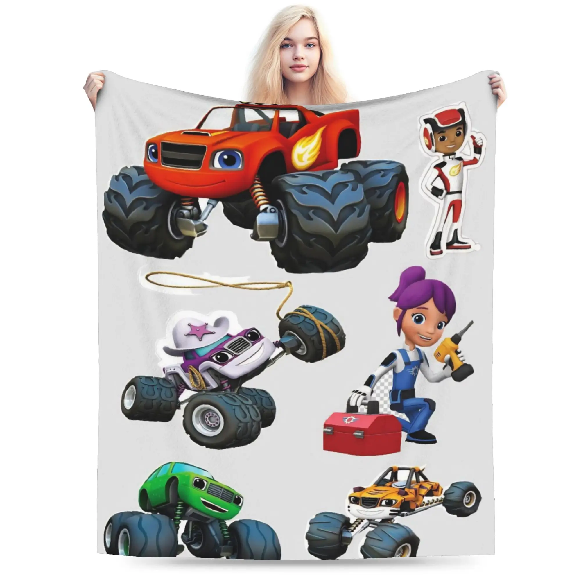 Blaze and the Monster Machines Printed Blanket For Men Women Ultra Soft  Throw Blankets for Couch 50x60 Inches Multiple Sizes