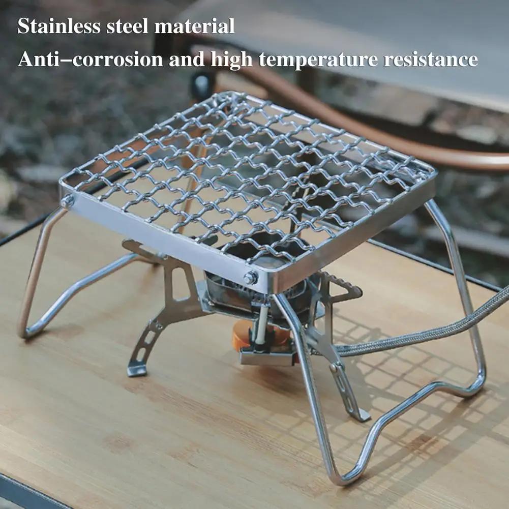 Stainless Steel Stove Rack Portable Stainless Steel Camp Stove Rack Grill Stand for Gas Fuel Cooking for Camping for Backpacking