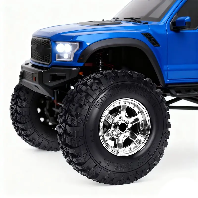 Tire Wheels Set 4Pcs Metal 1.9 Inch 113Mm For 1/10 Axial SCX10 Traxas TRX4 TRX6 VS4-10 Gen8 7 MST CFX D90 RC Crawler