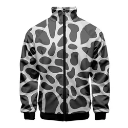 3D Print Animal Texture Jacket For Men Women New Style Harajuku Mens Deigner Clothes Casual Leopard Collar Zipper Autumn Coat