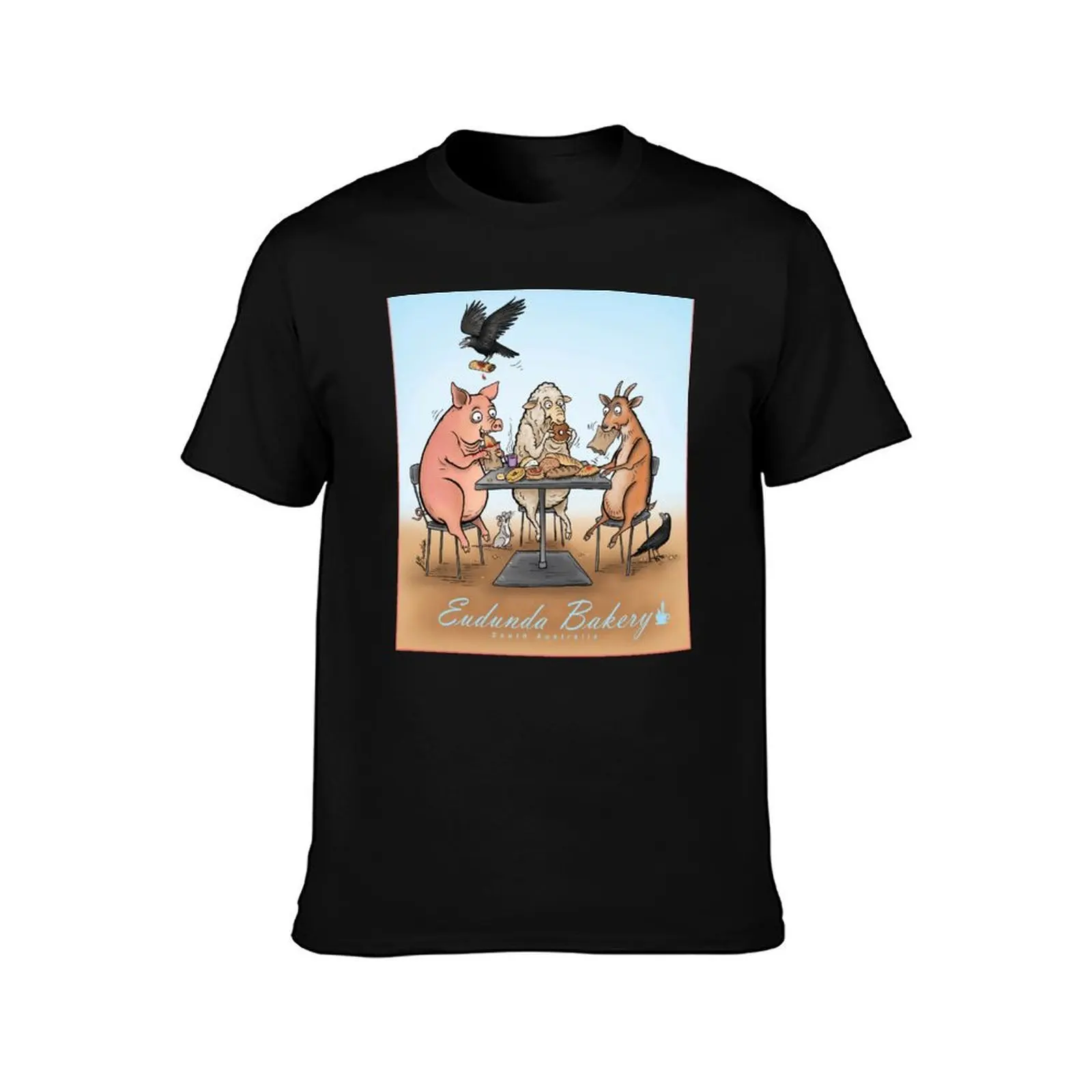 Animals Having Lunch At Bakery T-Shirt Plus Size Quick Dry Sports Tee T-Shirt