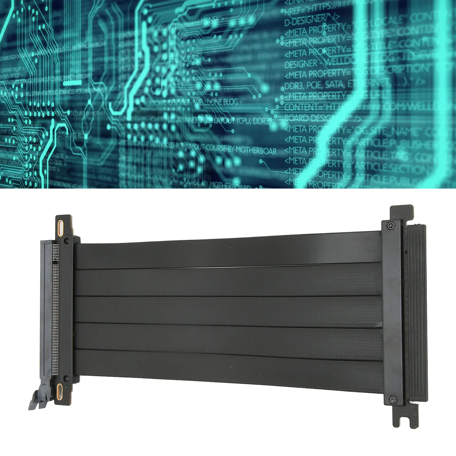 

Удлинитель PCIE 4.0 X16, простая сборка, защита от помех, прямоугольный удлинитель Plug and Play, 128 Гбит/с, графический процессор для шасси