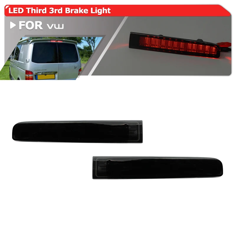 2x Smoked Led Top Center Third 3rd Brake Light For VW Tranporter T5 T6 T6.1 Multivan Caravell Tail Stop Signal Lamp 7H0945097B/C