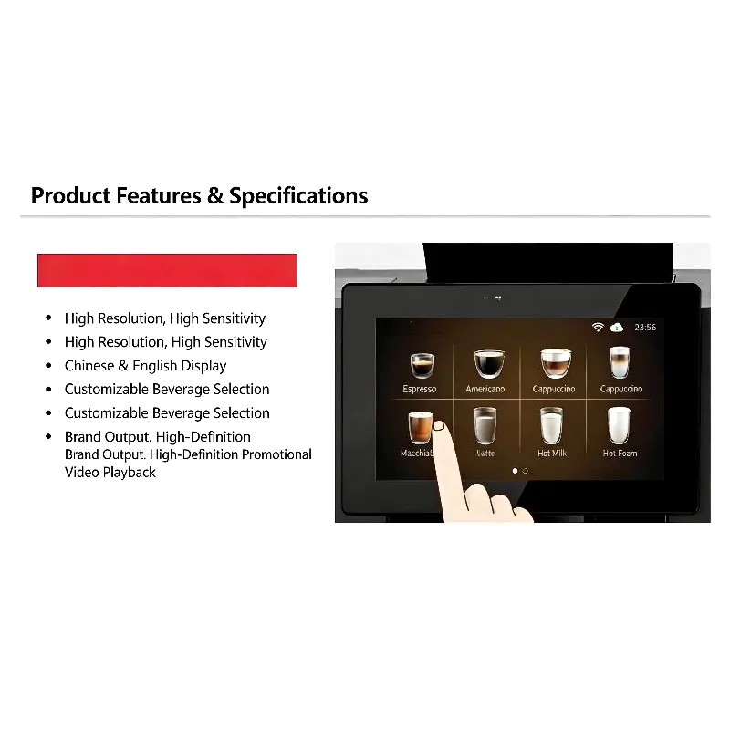 Space-saving Built in Coffee Machine and Coffee Machine Set for Modern Kitchen and Apartment Integration.