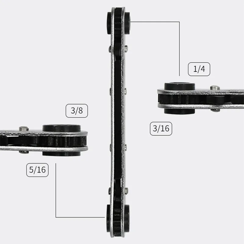 Compressor Ratchet Wrench 1/4-3/8 3/16-5/16 Square spanner Mechanical Workshop Tools Key Set For Air Conditioning Refrigeration