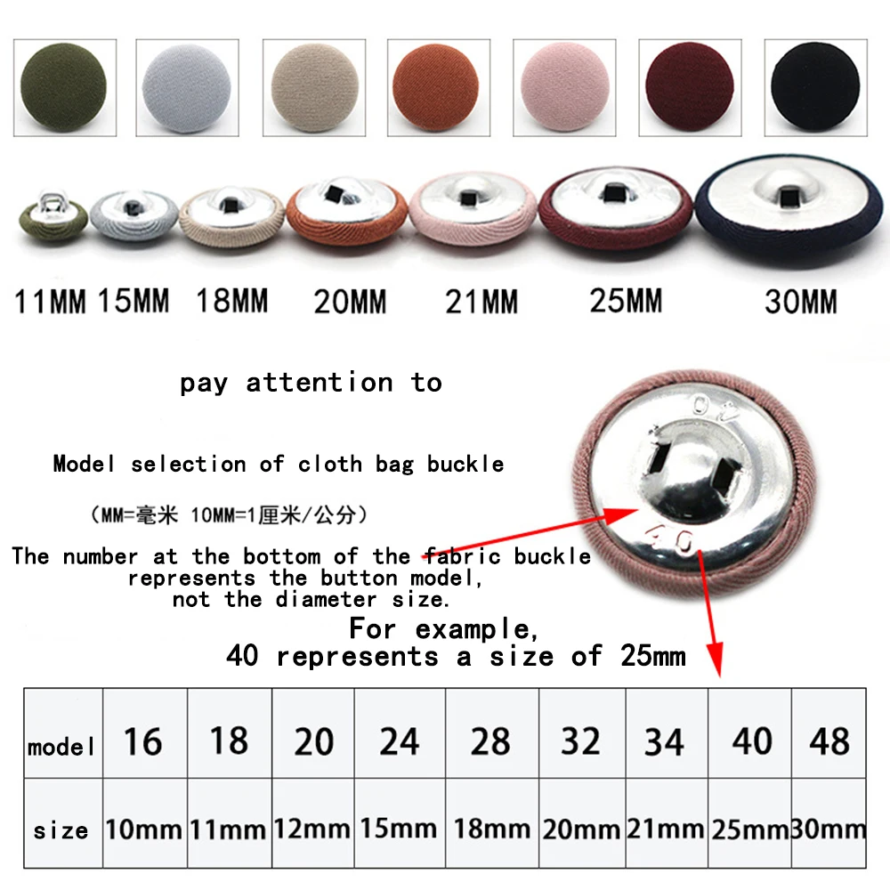 10Pcs Colorful Circular Bag Button Women\'s Cashmere Small Suit Button Chiffon Button Bag Button Versatile Cloth Shirt Button