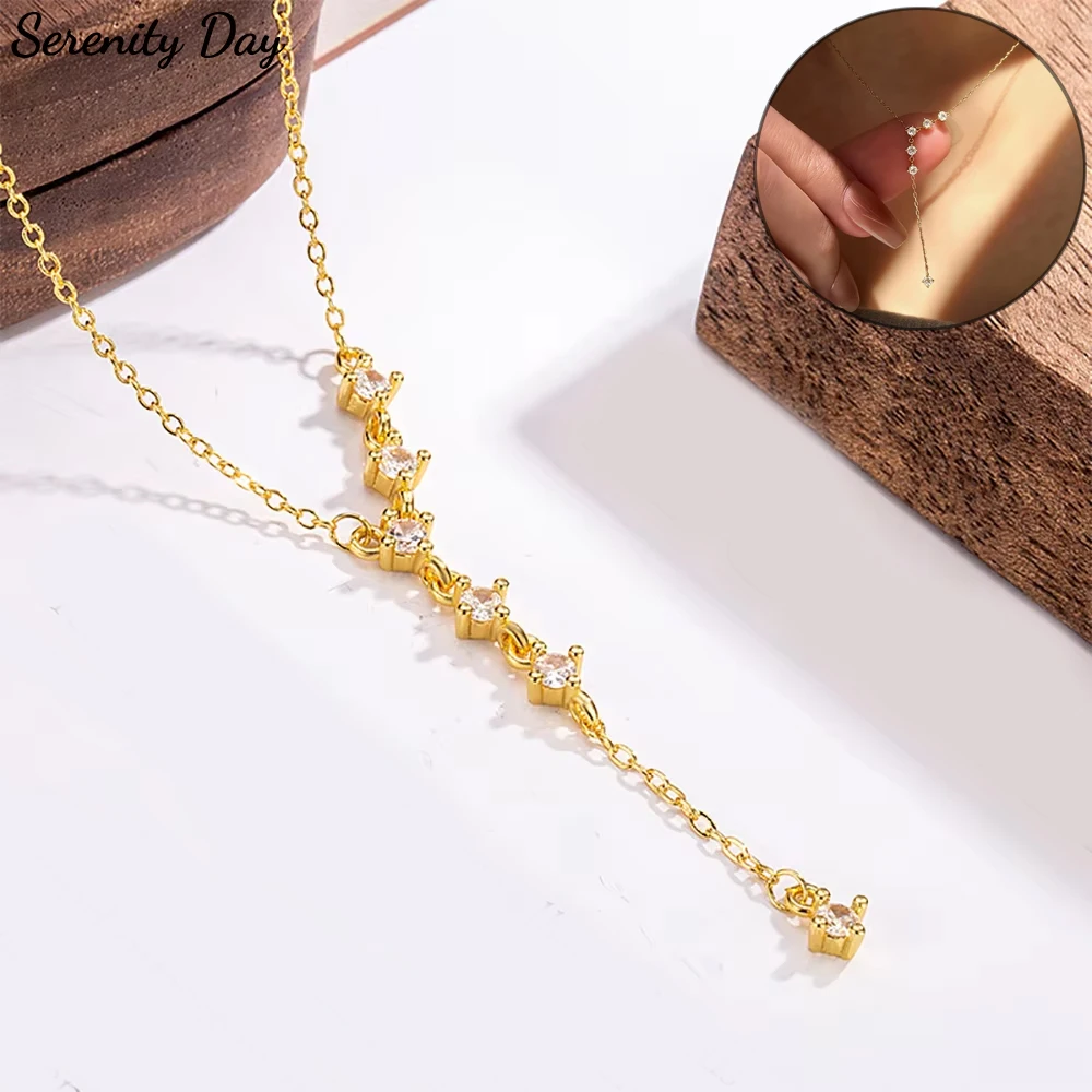 

Serenity 1.8ct D Color Moissanite Necklace Women Gift 100% S925 Sterling Silver Sparkling Lab Diamond Tassel Pendant Neck Chain