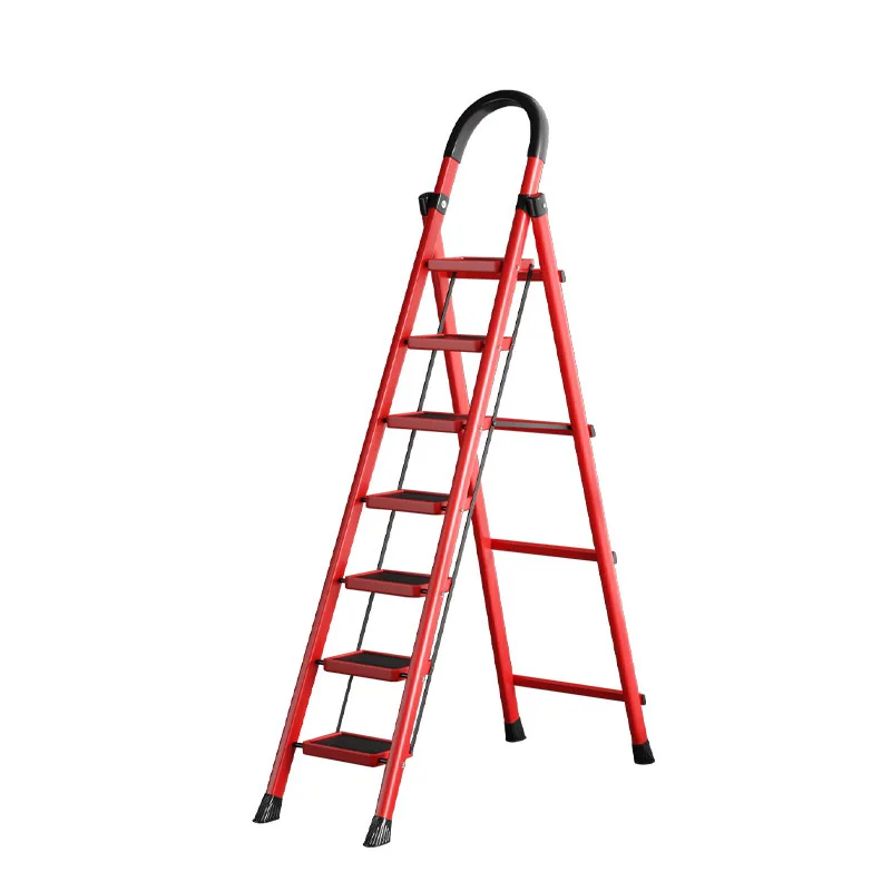 

Household folding telescopic shelf shelf herringbone ladder mobile indoor multifunctional thickened shelf escalator