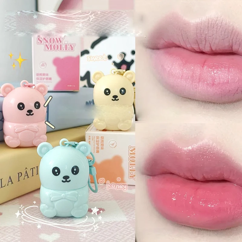 Cute Bear Fruit Lipstick, Deep Moisturizing, Care for Lip Skin, Prevent Dry Cracks, Daily Lip Care, Holiday Gifts