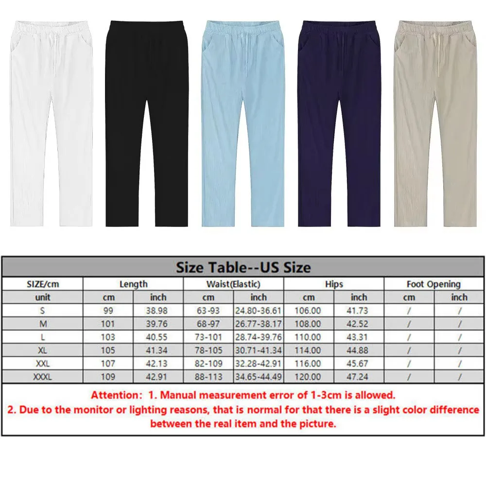 2pcs Set Men\'s Cotton Linen Shirt and Pants Suits for Men Beach Wear Tracksuit Solid Color Shirts Sweatpants Hawaiian Vacation