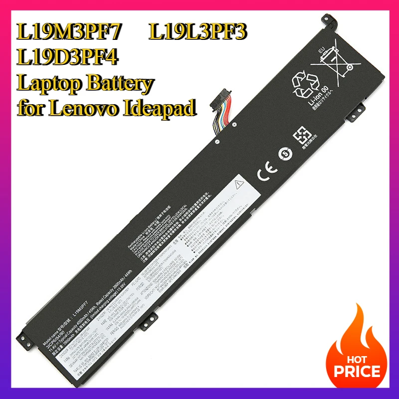 

L19M3PF7 L19L3PF3 L19D3PF4 Laptop Battery for Lenovo Ideapad Creator 5-15IMH05 Gaming 3-15ARH05 Series 45WH