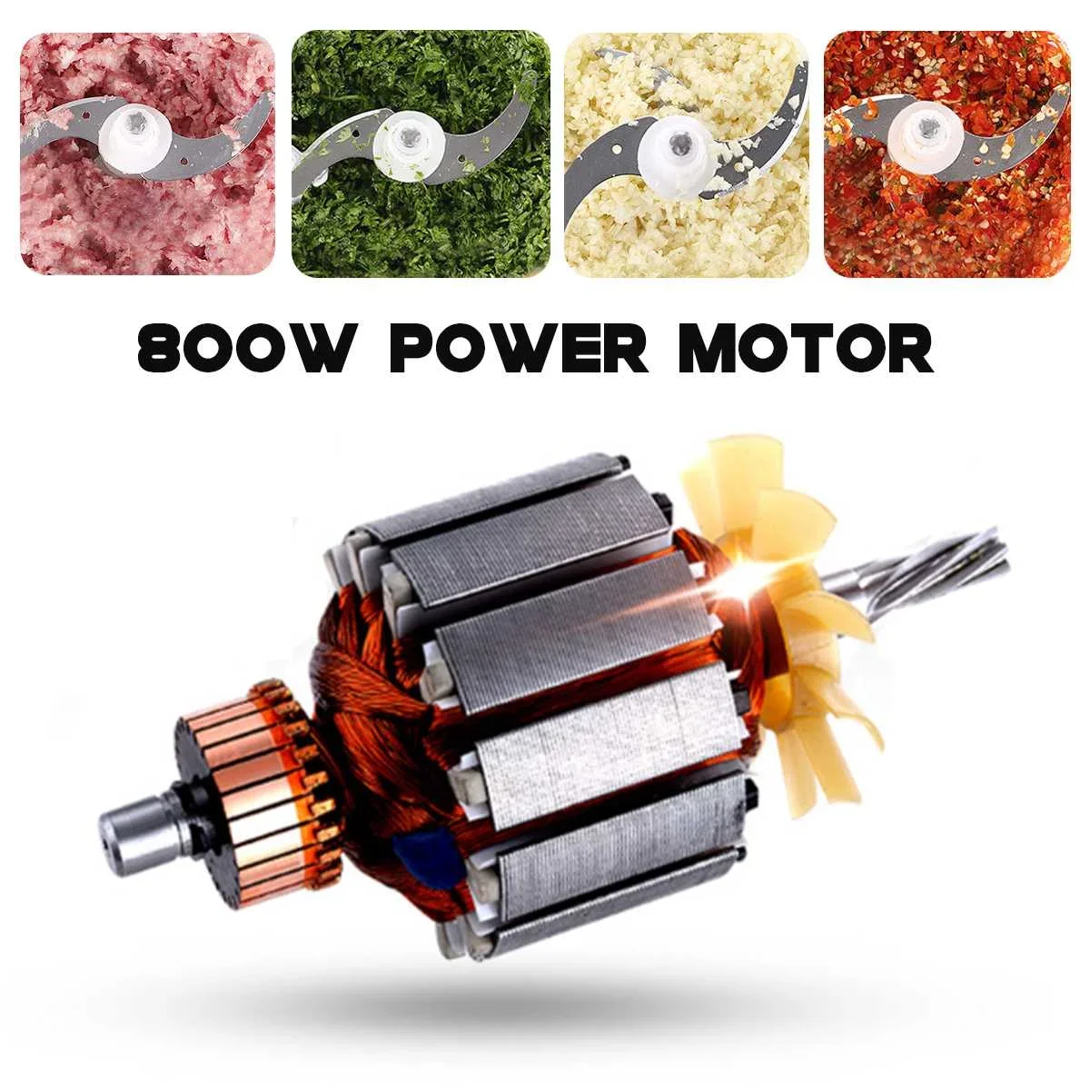 600W 3L Household Small  Meat Grinder 2 Speeds Stainless Steel  Chopper Automatic Mincing Machine Food Processor