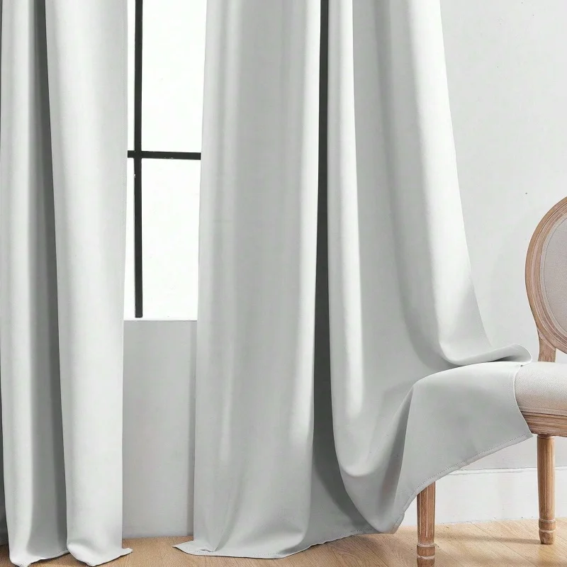 Modern Minimalist Thickened Colorful Blackout Curtain, Noise Reduction Insulation Sunshade, Multiple Colors Available, No Drilli