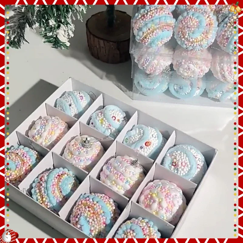 

6CM Christmas Ball Macaron Colorful Christmas Ball Holiday Party Scene Decoration Christmas Tree Hanging Decorative Ball