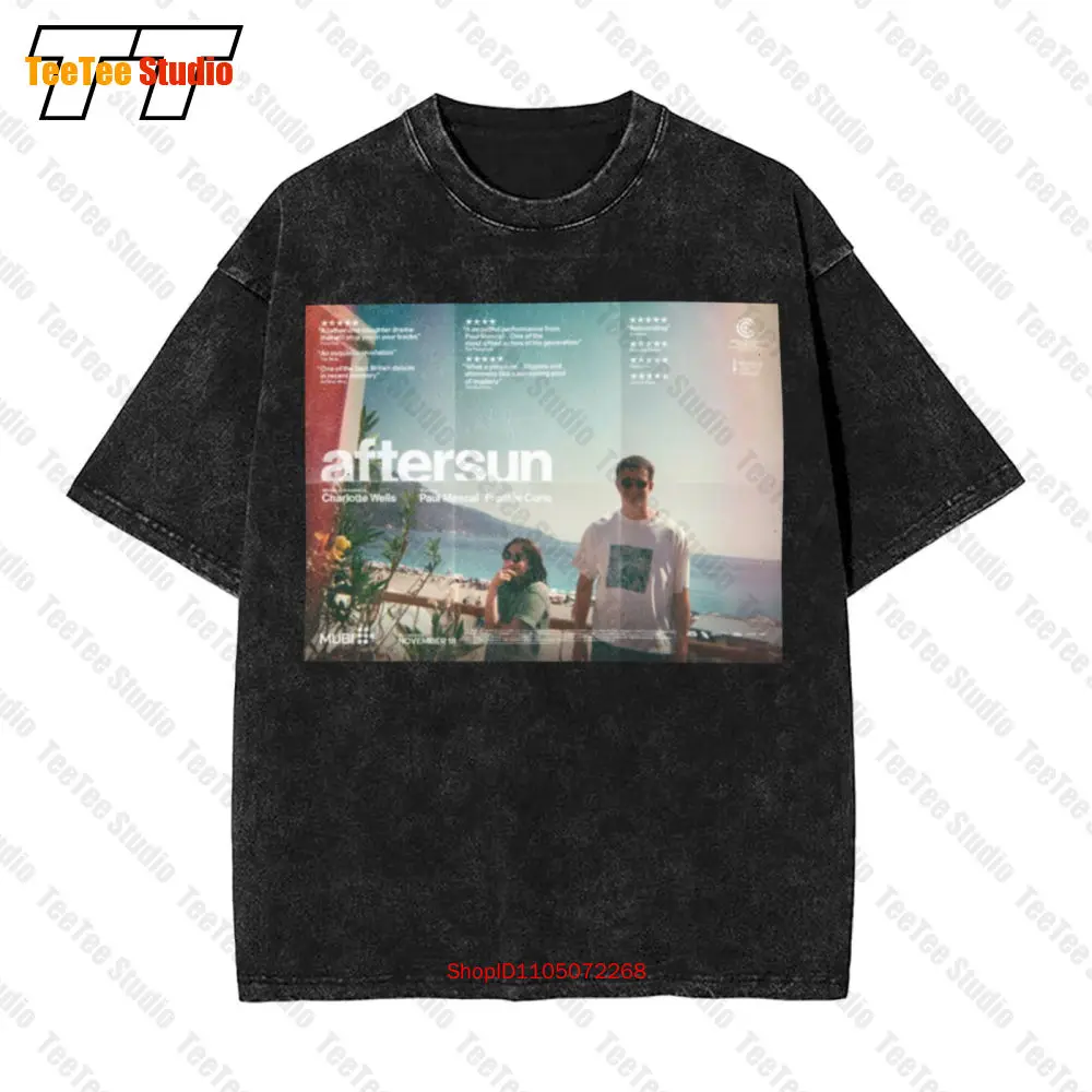 Póster de película Aftersun, camiseta Vintage de gran tamaño Paul Mescal MYA0