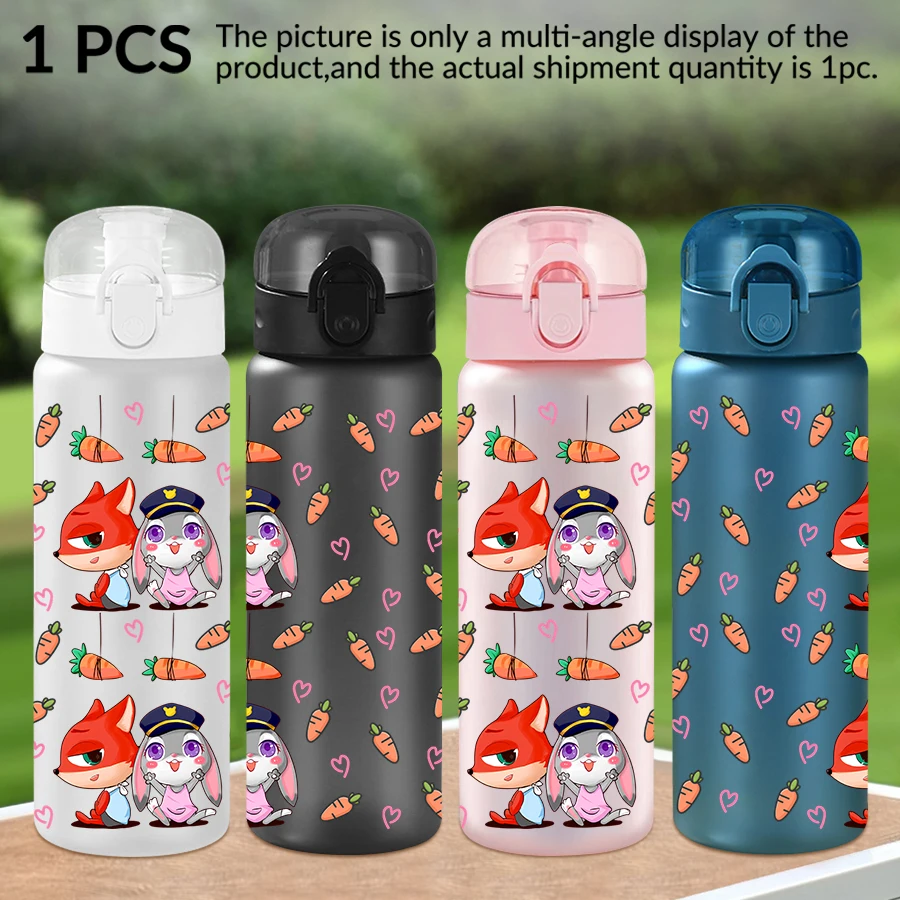 

1Pc Disney Fox/Rabbit/Motif 26oz Plastic Water Bottle Sports Cup As Birthday/Back To School Gift