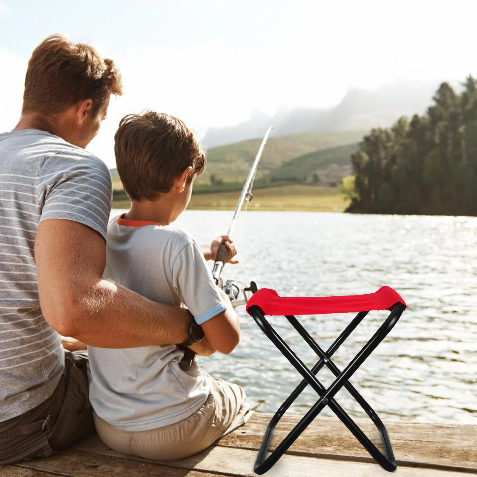 

1Pcs Foldable Stool Portable Compact Mini Chair for Outdoor Camping Fishing Barbecue Beach Use Outdoor Folding Chair