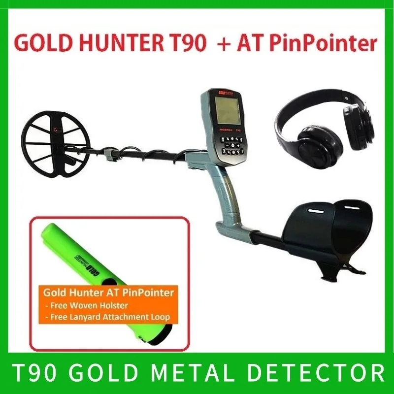 Gold Hunter T90 Waterproof PinPointer Metal Detector Professional Long Range Underground Gold Metal Detector