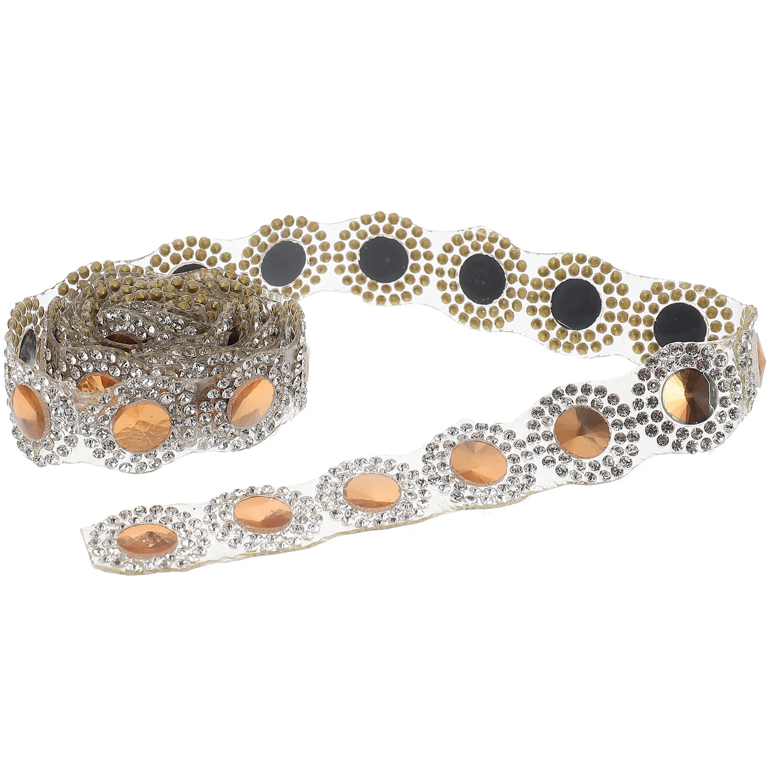 

Hot Melt Glue Rhinestone Strip Diamond Trimming Ribbon For Diy Clothes Gift Phone Decoration Glass Sparkle Tape Craft Webbing