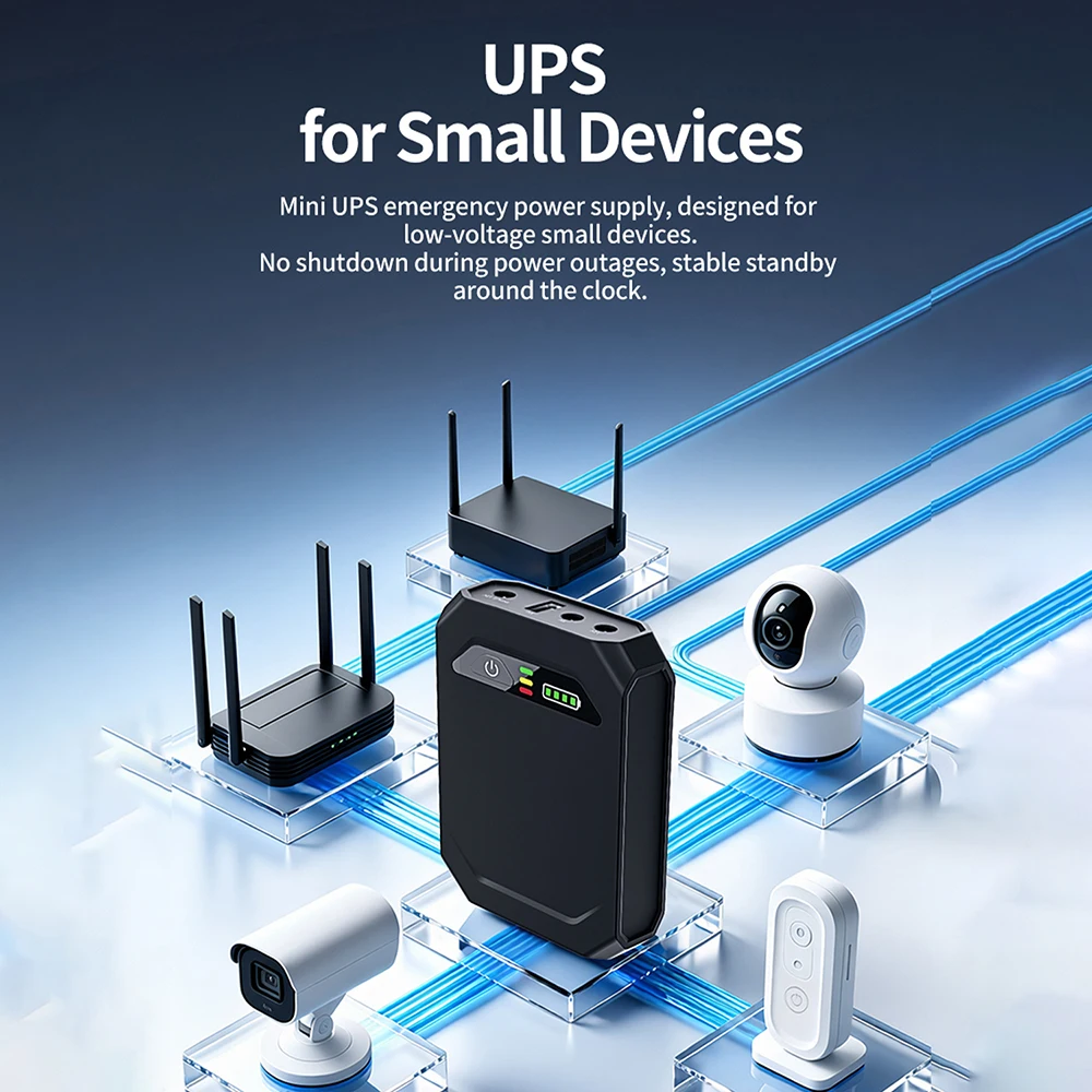 Mini DC UPS 18W/36W Uninterrupted Backup Power Supply 5V 9V 12V DC Emergency Power For Router Modem CCTV Camera Security Monitor - view 5