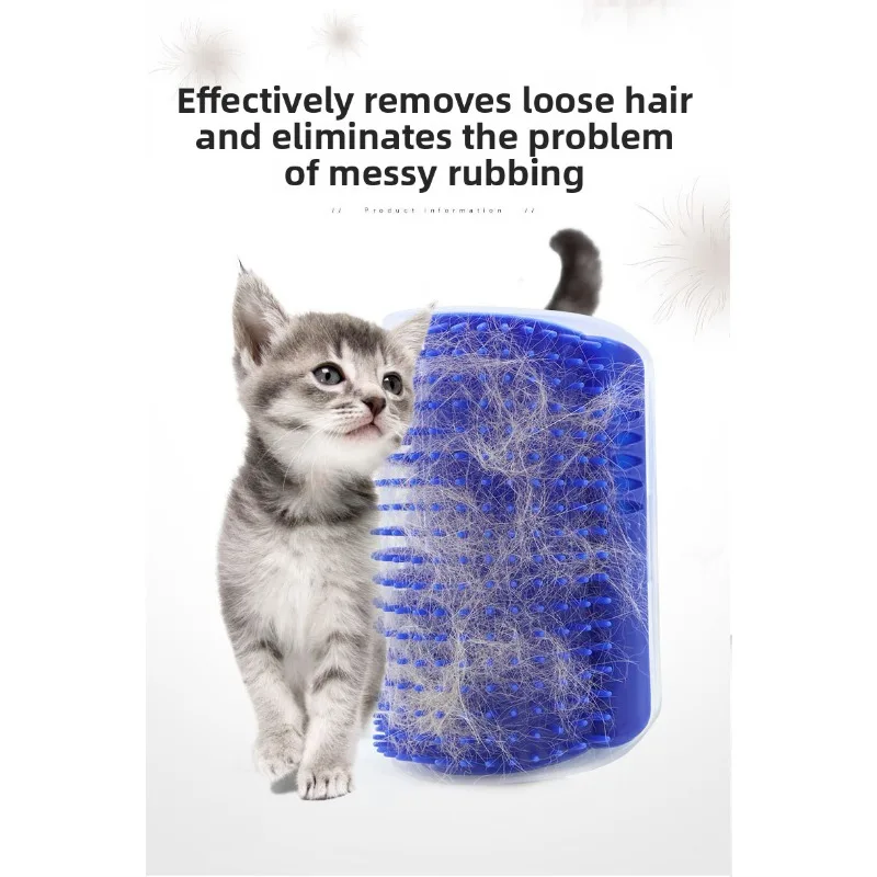 

Cat Scratcher Grooming Brush Itch Relief Toy for Scratching Massaging Shedding Fur Removal