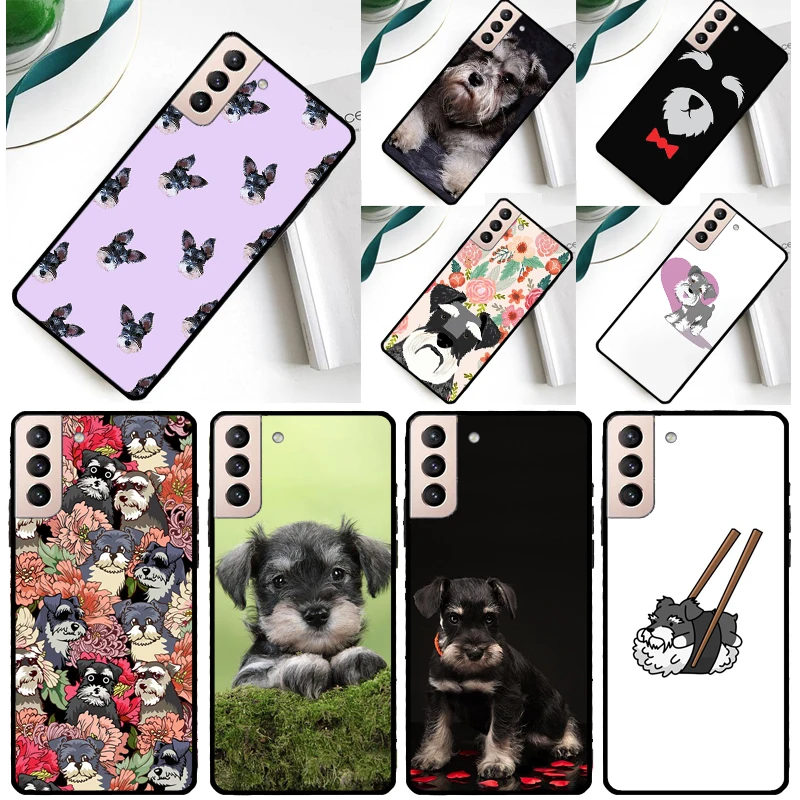 Schnauzer Puppy Dog Case For Samsung Galaxy S23 S22 Ultra S21 S20 FE Note 10 20 Ultra S8 S9 S10 Plus Cover