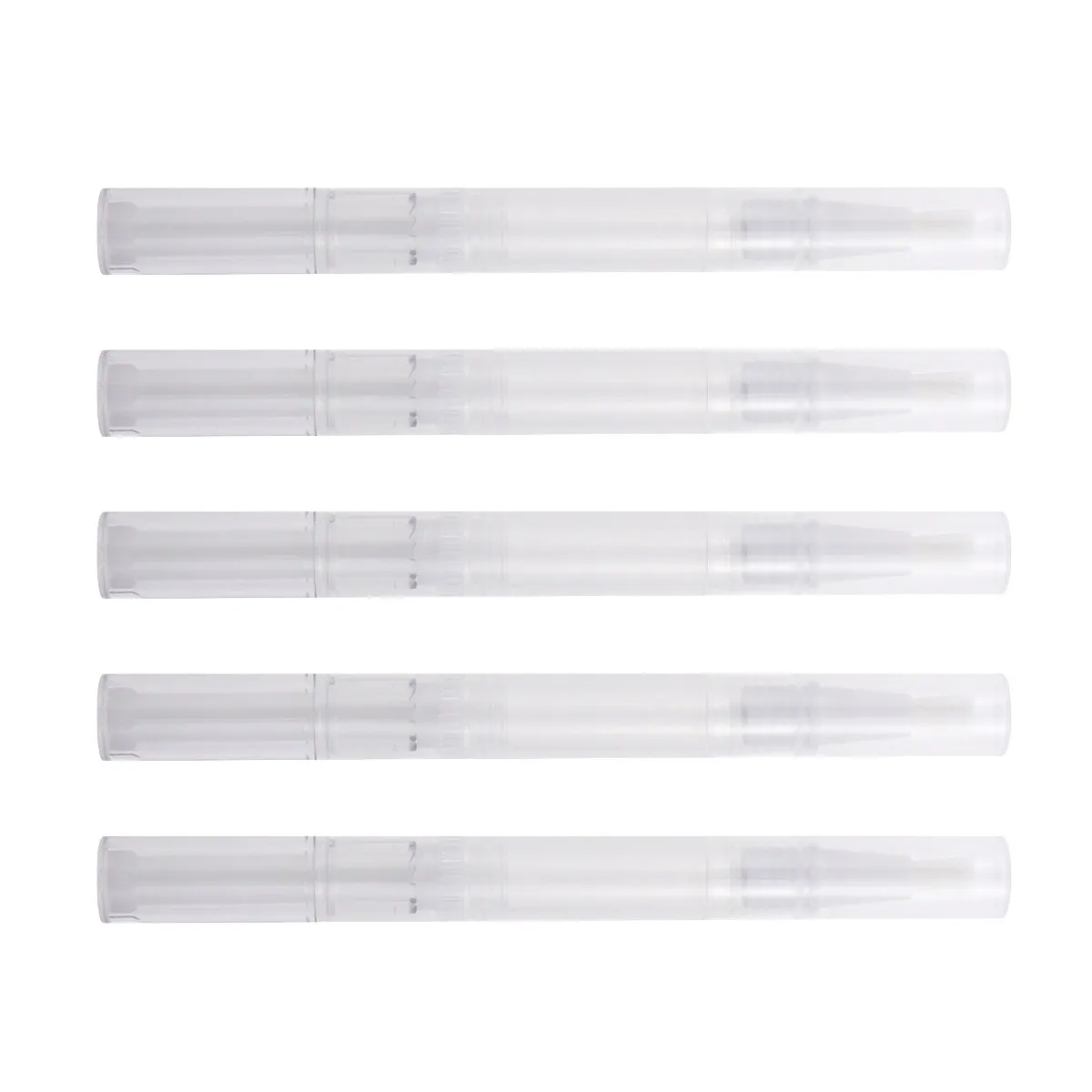 12Pcs Transparent Empty Nail Oil Pen Containers Brush Applicators for Lip Gloss Nail Nutrition Oil Liquid Transfer