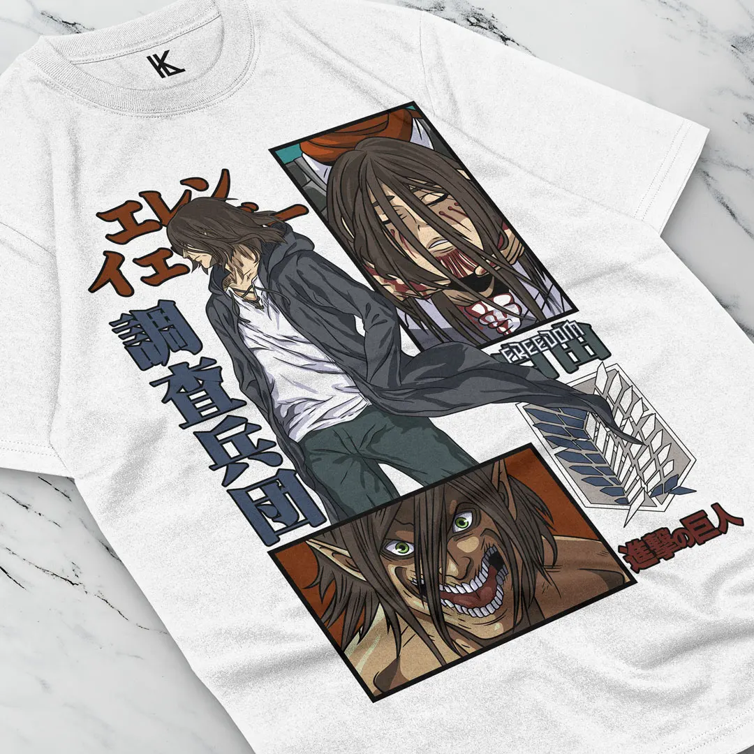 Eren Yeager Aot T-shirt,Anime,Attack On Titan,Graphic Tee