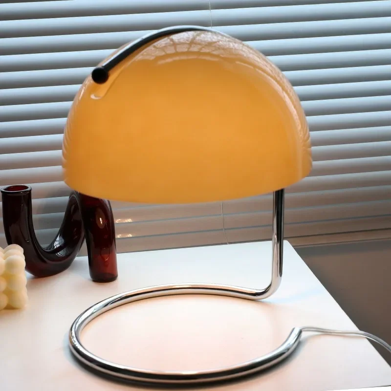 Mushroom Modern Danish Bedroom Living Room White Decorative Desk Lamp Including Light