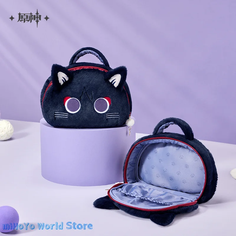 Wanderer Cosmetic Bag Official Genuine Genshin Impact Wanderer Plush Storage Bag Fairy Tale Cat Series Balladeer Coin Purse Gift