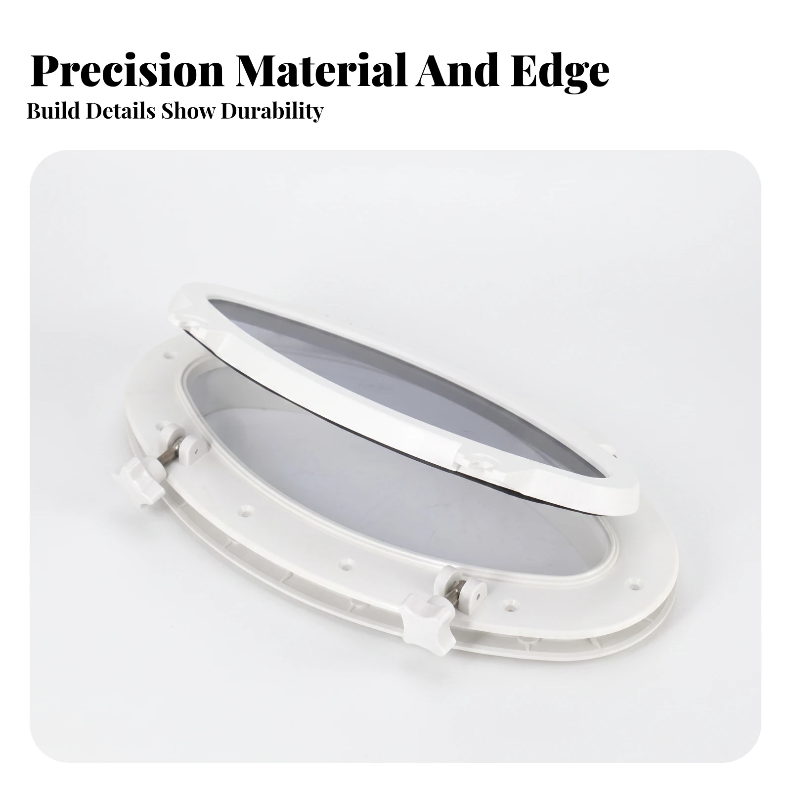 Oval Porthole Window Low Profile Marine Hatch Window Sealed Clear Window for Boat Yacht RV