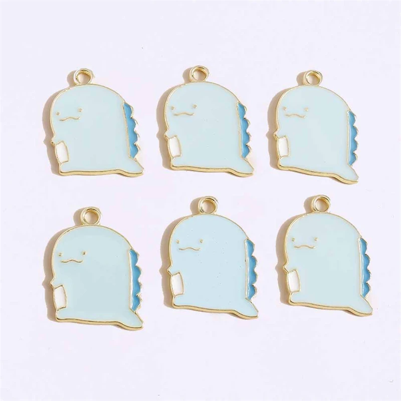 

Duarte 20Pcs/Lot Cute Enamel Marine Life Shark Charms Pendants for Jewelry Making Drop Earrings Necklaces DIY Crafts Accessories
