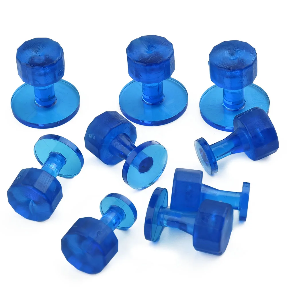 9pcs Car Dent Repair Tools Paintless Dent Puller Kit Auto Body Paint Suction Cup Adhesive Blue Glue Tabs