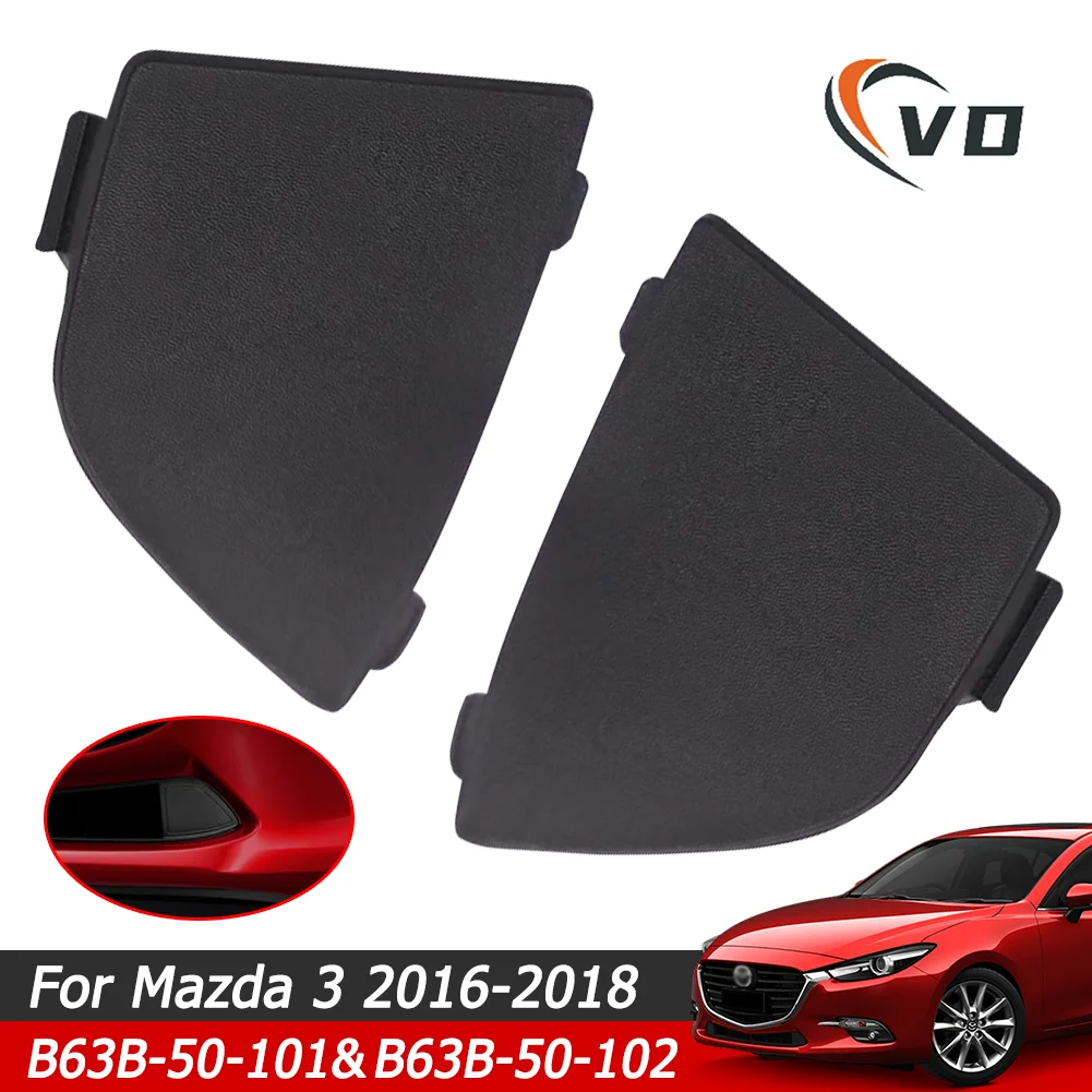 Parachoques delantero inferior de coche, gancho de remolque, cubierta de ojo, tapas de rejilla para Mazda 3 2016 2017 2018 B63B-50-101 B63B-50-102, pieza embellecedora de repuesto