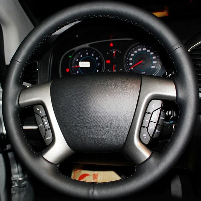 

Black Artificial Leather Car Steering Wheel Cover For Chevrolet Captiva 2007-2014 Silverado GMC Sierra 2007-2013 Daewoo Winstorm