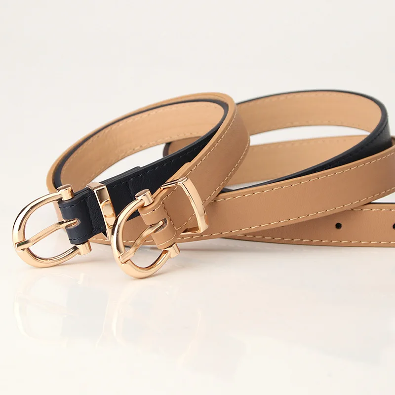 PU Leather Belts Women Candy Color Simple Metal Buckle Belt Strap Female Jean Pants Waistband Belts Luxury Designer Gift