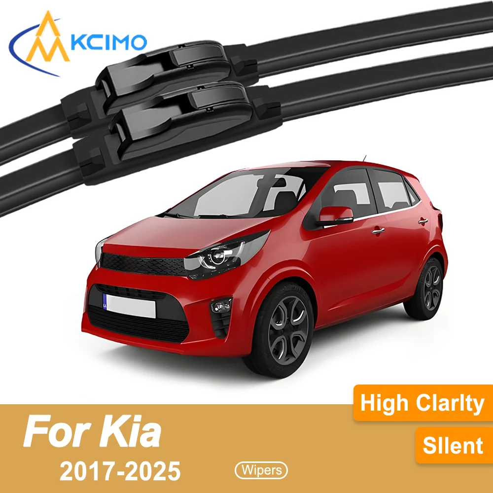 

Premium Rubber Durable Silent All-Weather Windshield Wiper Blades 2pcs for Kia Picanto JA 2017-2025 Front Wiper Blades Set