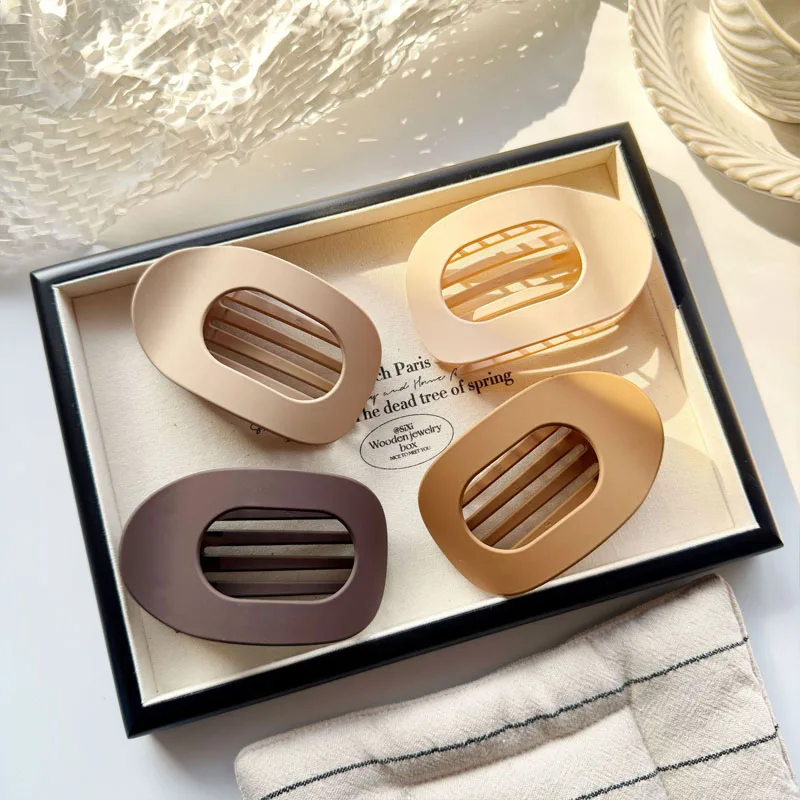 Pinzas planas para el cabello para mujer, accesorios para el cabello de estilo coreano francés, pasador para el cabello a la moda, Clip para el cabello de leopardo, tocado Simple superior