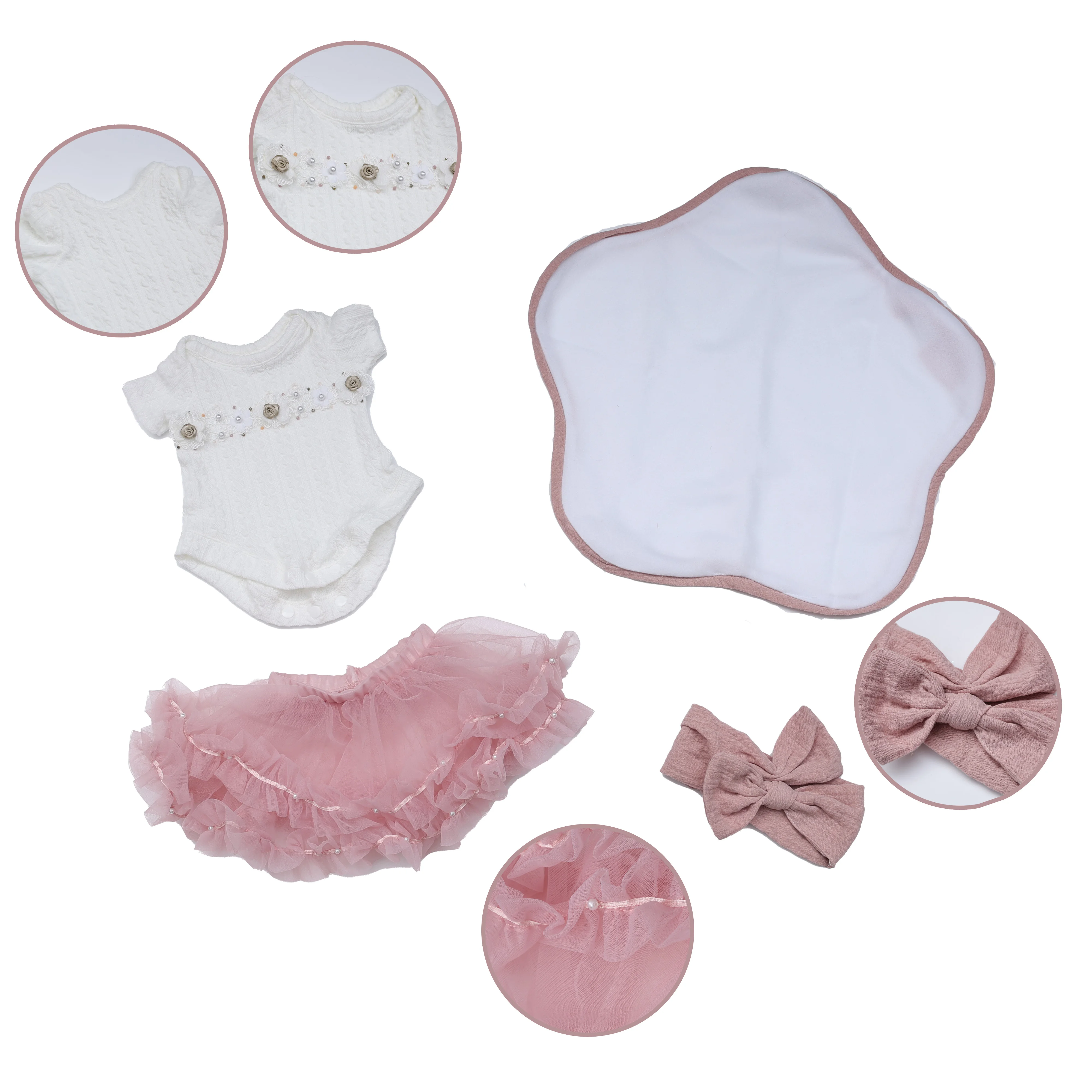 35 stks Cloveray Reborn Babypop Kleding Ontwerp Geschikt 20-Inch Poppen Verkleden Victoriaanse Rollenspel Dress Up Accessoires