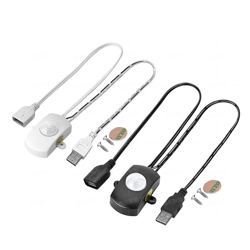 USB PIR Motion Sensor Switch 5A DC 5-24V Body Infrared Intelligent Sensing Detector Switch for LED