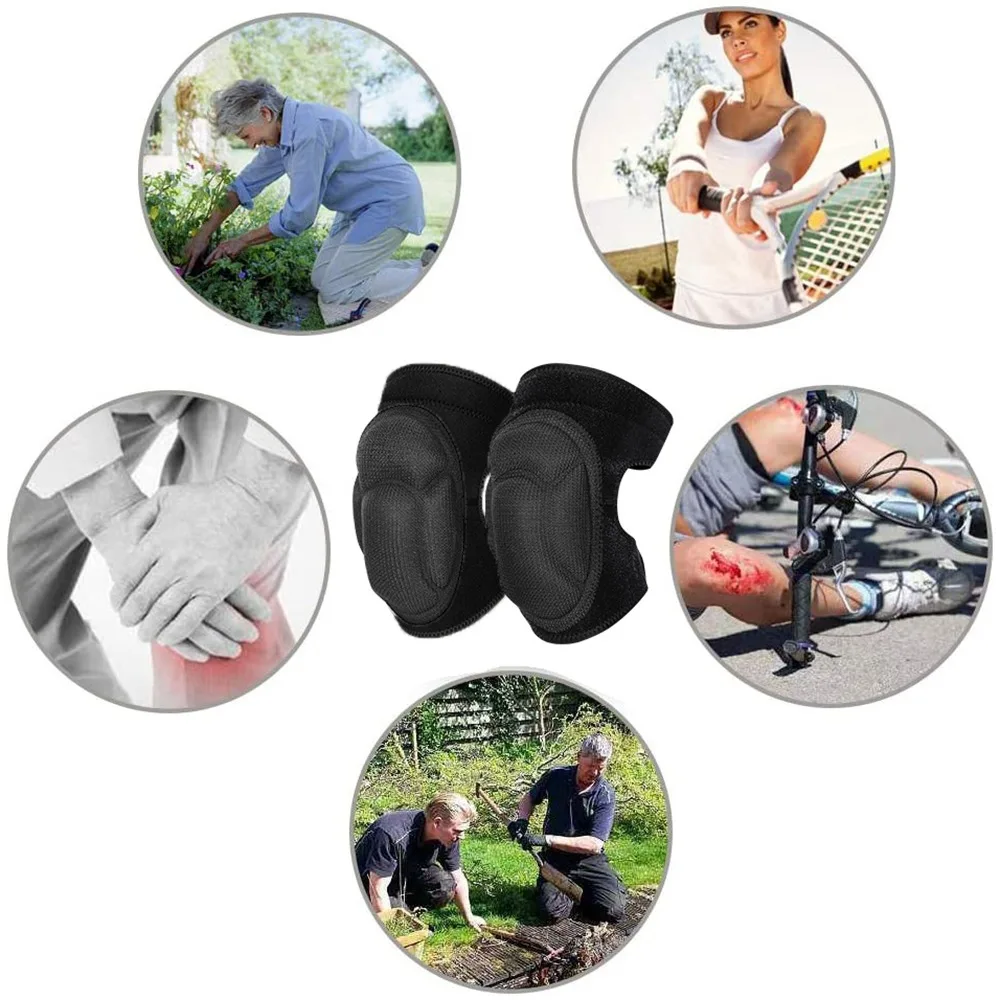 2pcs Non-Slip Protective Knee Pads Anti-Scratch Anti-Collision Thick Foam Knee Pads Anti-Slip Knee Pads For House Cleaning