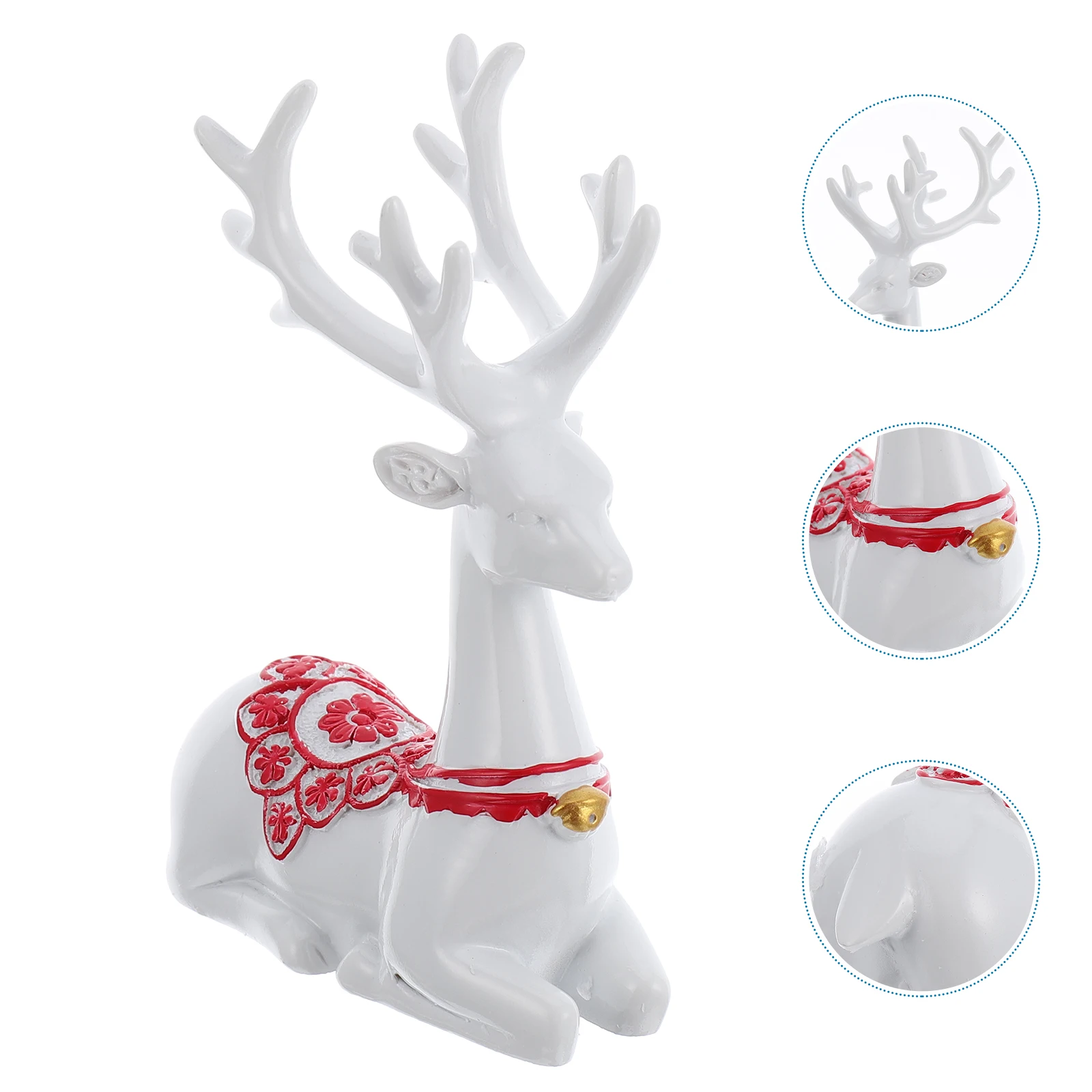 

Рождественская фигурка оленя из смолы, не выцветающая, экологически чистая, приборная панель автомобиля, спальня, офисный декор, изящная поза, реквизит для фотосессии